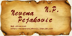 Nevena Pejaković vizit kartica